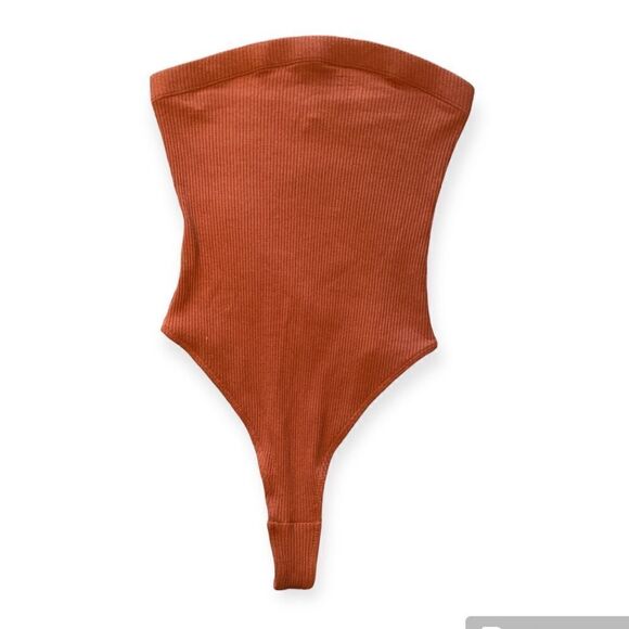 Urban Outfitters Out From Under Burnt Orange Bodysuit One Piece Ribbed Medium M - Picture 3 of 6